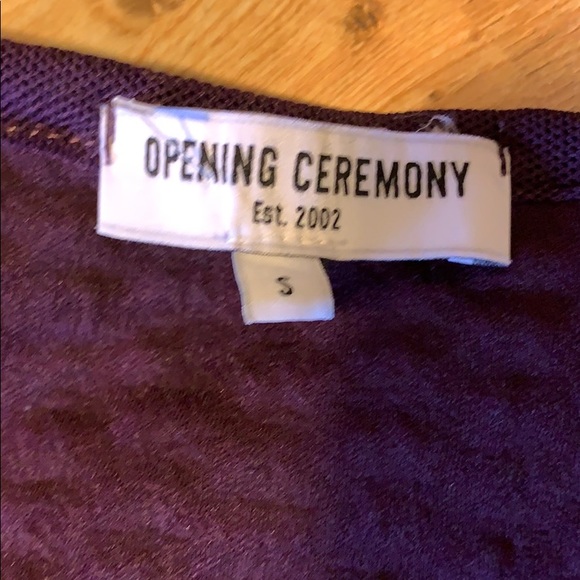 Opening ceremony purple long sleeve top sz s - Picture 4 of 5